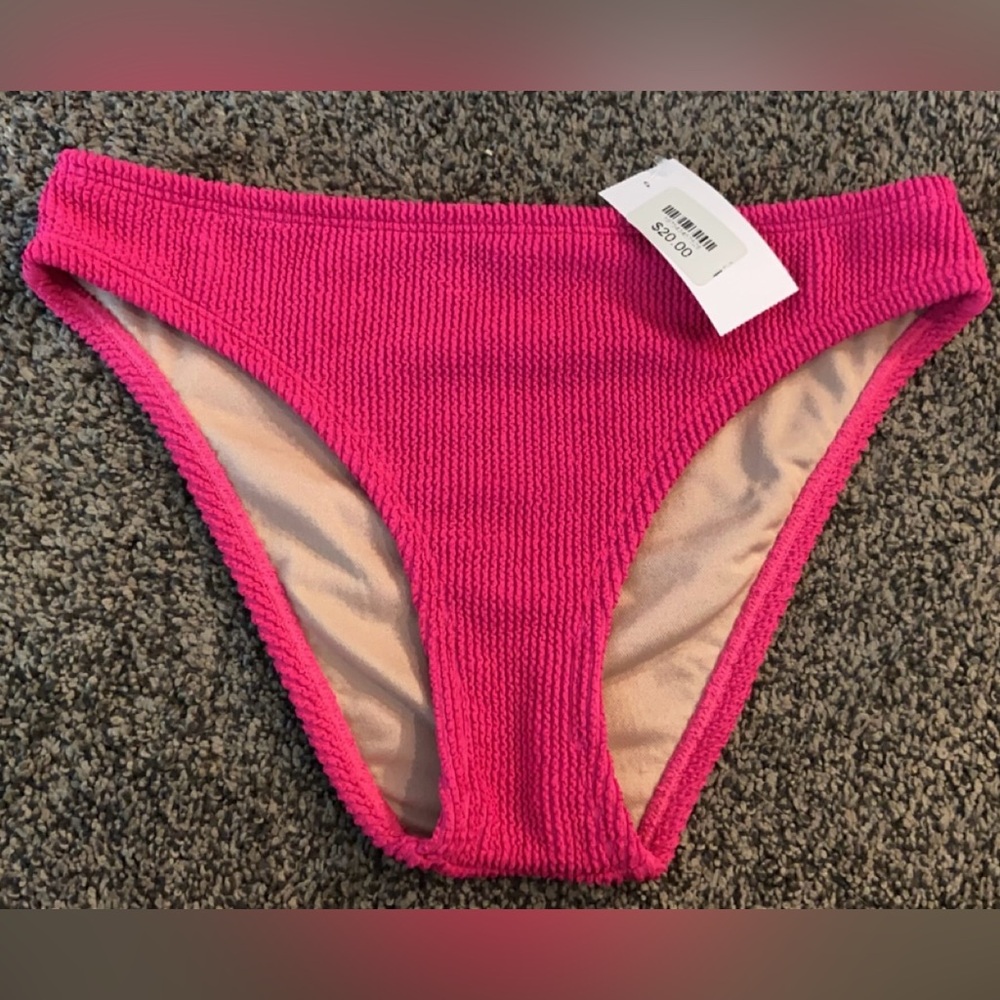 Shade and Shore Bikini Swim Bottom, Pink, Size Small